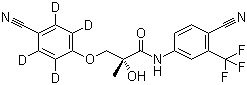 CAS 登录号：1202044-20-9, (2S)-3-(4-氰基苯氧基-2,3,5,6-d4)-N-[4-氰基-3-(三氟甲基)苯基]-2-羟基-2-甲基丙酰胺