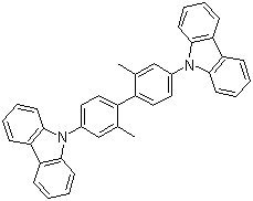 CAS # 120260-01-7, 4,4'-Bis(9-carbazolyl)-2,2'-dimethylbiphenyl, 9,9'-(3,3'-Dimethyl[1,1'-biphenyl]-4,4'-diyl)bis-9H-carbazole