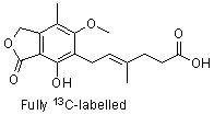 CAS # 1202866-92-9, Mycophenolic acid-<sup>13</sup>C<sub>17</sub>