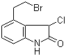 structure of CAS# 120427-95-4, 4-(2-溴乙基)-3-氯-1,3-二氢-2H-吲哚-2-酮