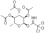 CAS 登录号：120449-23-2, 6-脱氧-alpha-D-吡喃葡萄糖 2,3,4-三乙酸酯 1-(2,2,2-三氯亚氨乙酸酯)