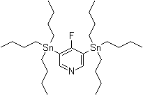structure of CAS# 1204580-75-5, 4-Fluoro-3,5-bis(tributylstannyl)pyridine