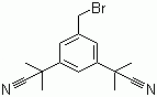structure of CAS# 120511-84-4, 5-溴甲基-a,a,a',a'-四甲基-1,3-二乙氰基苯
