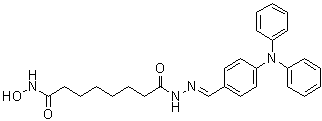 structure of CAS# 1206731-57-8, 8-(羟基氨基)-8-氧代辛酸 2-[[4-(二苯基氨基)苯基]亚甲基]酰肼