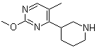 structure of CAS# 1207174-94-4, 2-Methoxy-5-methyl-4-(3-piperidinyl)pyrimidine