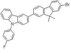 CAS # 1207176-72-4, 3-(7-Bromo-9,9-dimethyl-9H-fluoren-2-yl)-9-(4-fluorophenyl)-9H-carbazole