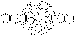 structure of CAS# 1207461-57-1, 1',1'',4',4''-四氢二[1,4]甲桥萘并[1,2:2',3'$;$56,60:2'',3''][5,6]富勒烯-C60-Ih