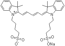 CAS # 120768-44-7, 2-[5-[3,3-Dimethyl-1-(4-sulfobutyl)-1,3-dihydroindol-2-ylidene]penta-1,3-dienyl]-3,3-dimethyl-1-(4-sulfobutyl)-3H-indolium inner salt sodium salt