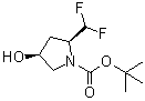 structure of CAS# 1207852-93-4, (2S,4S)-2-(二氟甲基)-4-羟基-1-吡咯烷羧酸叔丁酯