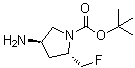 structure of CAS# 1207853-03-9, (2S,4R)-4-氨基-2-(氟甲基)-1-吡咯烷羧酸叔丁酯