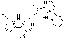 CAS # 1207862-37-0, Quassidine B, 4,8-Dimethoxy-alpha-9H-pyrido[3,4-b]indol-1-yl-9H-pyrido[3,4-b]indole-1-propanol