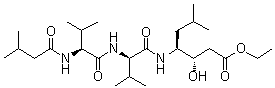 structure of CAS# 120849-36-7, [S-(R*,R*)]-N-(3-甲基-1-氧代丁基)-L-缬氨酰-N-[4-乙氧基-2-羟基-1-(2-甲基丙基)-4-氧代丁基]-D-缬氨酰胺