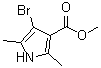 structure of CAS# 120935-94-6, 4-溴-2,5-二甲基-1H-吡咯-3-羧酸甲酯