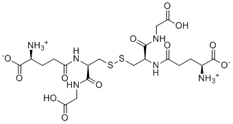 structure of CAS# 121-24-4, (2S)-2-铵基-5-[[(2R)-3-[[(2R)-2-[[(4S)-4-铵基-4-羧基丁酰基]氨基]-3-(羧甲基氨基)-3-氧代丙基]二硫基]-1-(羧甲基氨基)-1-氧代丙烷-2-基]氨基]-5-氧代戊酸酯