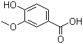 CAS # 121-34-6, Vanillic acid, 4-Hydroxy-3-methoxybenzoic acid