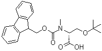 structure of CAS# 1210833-53-6, O-(叔丁基)-N-[芴甲氧羰基]-N-甲基-D-丝氨酸