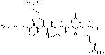 CAS 登录号：121145-48-0, L-赖氨酰-L-精氨酰-L-苏氨酰-L-亮氨酰-L-精氨酸