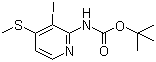 structure of CAS# 1211504-19-6, 4-甲硫基-3-碘吡啶-2-氨基甲酸叔丁酯