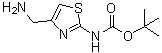structure of CAS# 1211535-27-1, N-[4-(Aminomethyl)-2-thiazolyl]carbamic acid 1,1-dimethylethyl ester
