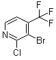 CAS # 1211588-39-4, 3-Bromo-2-chloro-4-(trifluoromethyl)pyridine