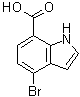 structure of CAS# 1211594-25-0, 4-溴-1H-吲哚-7-羧酸
