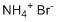 Ammonium bromide molecular structure (CAS 12124-97-9)