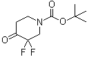 structure of CAS# 1215071-17-2, tert-Butyl 3,3-difluoro-4-oxopiperidine-1-carboxylate