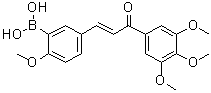 structure of CAS# 1215281-19-8, B-[2-甲氧基-5-[(1E)-3-氧代-3-(3,4,5-三甲氧基苯基)-1-丙烯-1-基]苯基]硼酸
