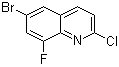 structure of CAS# 1215767-81-9, 6-溴-2-氯-8-氟喹啉