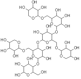 structure of CAS# 121591-98-8, Xyloglucan heptasaccharide