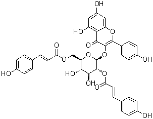 CAS # 121651-61-4, Kaempferol-3-O-(2,6-di-O-trans-p-coumaroyl)-beta-D-glucopyranoside