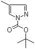 structure of CAS# 121669-69-0, 4-Methylpyrazole-1-carboxylic acid tert-butyl ester