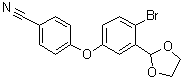 structure of CAS# 1217366-74-9, 4-[4-溴-3-(1,3-二氧杂环戊烷-2-基)苯氧基]苯甲腈