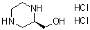 structure of CAS# 1217482-26-2, (2R)-2-哌嗪甲醇二盐酸盐