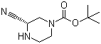 structure of CAS# 1217650-60-6, (3S)-3-氰基-1-哌嗪甲酸叔丁酯