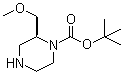 structure of CAS# 1217728-72-7, (2S)-2-(甲氧基甲基)-1-哌嗪羧酸叔丁酯