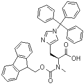 structure of CAS# 1217840-61-3, N-[芴甲氧羰基]-N-甲基-1-(三苯基甲基)-L-组氨酸