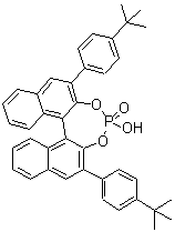 structure of CAS# 1217901-32-0, (11bS)-2,6-二[4-(1,1-二甲基乙基)苯基]-4-羟基-二萘并[2,1-d:1',2'-f][1,3,2]二氧杂磷杂卓 4-氧化物