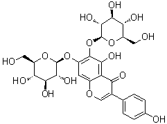 structure of CAS# 1219001-04-3, 6,7-Bis(beta-D-glucopyranosyloxy)-5-hydroxy-3-(4-hydroxyphenyl)-4H-1-benzopyran-4-one