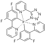 CAS 登录号：1219078-44-0, (OC-6-44)-二[3,5-二氟-2-(2-吡啶基)苯基][2-(2H-四唑-5-基)吡啶]铱