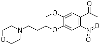 structure of CAS# 1219937-96-8, 1-[4-(3-(吗啉-4-基)丙氧基-5-甲氧基-2-硝基苯基]乙酮