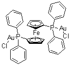 (1,1'-Bis(diphenylphosphino)ferrocene)dichlorodigold molecular structure (CAS 122092-51-7)