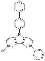 structure of CAS# 1221238-03-4, 9-([1,1'-联苯]-4-基)-3-溴-6-苯基-9H-咔唑