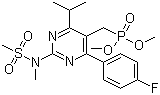 CAS 登录号：1221497-92-2, P-[[4-(4-氟苯基)-6-(1-甲基乙基)-2-[甲基(甲基磺酰基)氨基]-5-嘧啶基]甲基]膦酸二甲酯