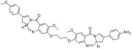 CAS # 1222490-34-7, SGD 1882, PBD,(11aS)-2-(4-aminophenyl)-8-[3-[[(11aS)-5,11a-dihydro-7-methoxy-2-(4-methoxyphenyl)-5-oxo-1H-pyrrolo[2,1-c][1,4]benzodiazepin-8-yl]oxy]propoxy]-1,11a-dihydro-7-methoxy-5H-Pyrrolo[2,1-c][1,4]benzodiazepin-5-one