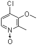 4-氯-3-甲氧基-2-甲基吡啶 N-氧化物分子结构 (CAS 122307-41-9)