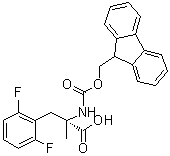 structure of CAS# 1223105-51-8, N-芴甲氧羰基-2,6-二氟-alpha-甲基-L-苯丙氨酸