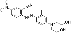 CAS 登录号：12236-25-8, 分散紫 33, 2-[[4-[双(2-羟乙基)氨基]-2-甲基苯基]偶氮]-5-硝基苯腈