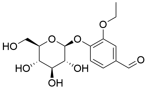 Ethyl vanillin glucoside molecular structure (CAS 122397-96-0)