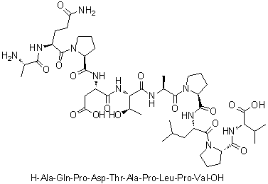 CAS 登录号：1224322-85-3, L-丙氨酰-L-谷氨酰胺酰-L-脯氨酰-L-alpha-天冬氨酰-L-苏氨酰-L-丙氨酰-L-脯氨酰-L-亮氨酰-L-脯氨酰-L-缬氨酸